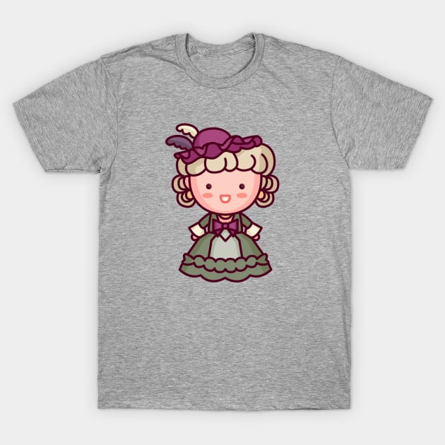 Kawaii Marie Antoinette Character T-Shirt by SLAG_Creative